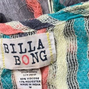Billabong beach colorful top size M